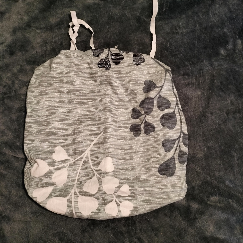 Smiry Printed Dinning Chair Set Covers Grey Leaves (Set Of 4) Streachable